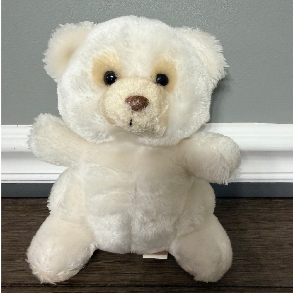 Vintage RC Cola Plush Teddy Bear White Soda Advertising Collectible Red Logo